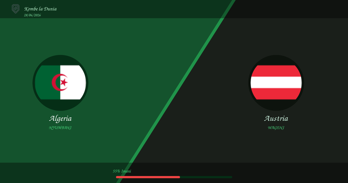 Utabiri: Algeria vs Austria | Kombe la Dunia | 28/06/2026