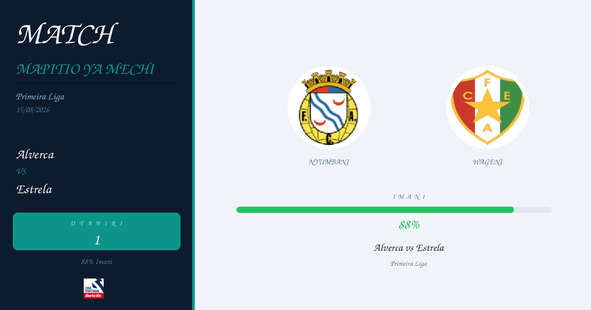 Alverca vs Estrela — Utabiri | Primeira Liga | 15/08/2026