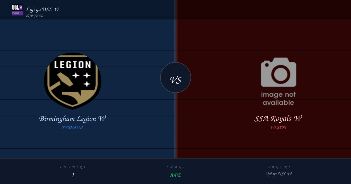 Birmingham Legion W vs SSA Royals W Utabiri na Uchambuzi | Ligi ya USL W | 27/06/2026