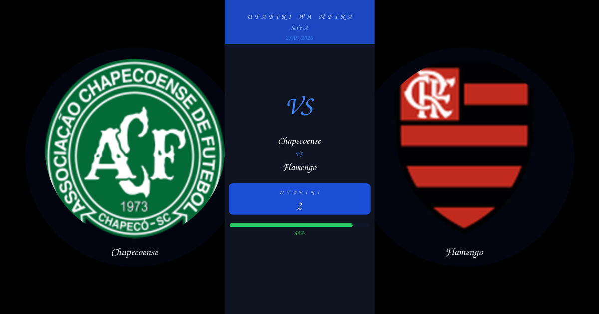 Chapecoense vs Flamengo — Utabiri | Serie A | 23/07/2026