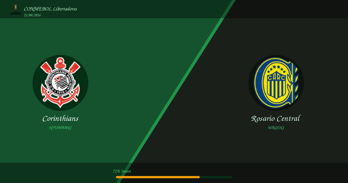 Corinthians vs Rosario Central — Utabiri | CONMEBOL Libertadores | 21/08/2026