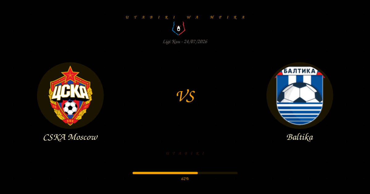 Utabiri wa Bure: CSKA Moscow vs Baltika | Ligi Kuu | 24/07/2026