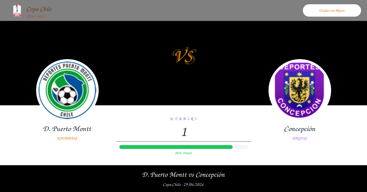 Utabiri: D. Puerto Montt vs Concepción | Copa Chile | 29/06/2026