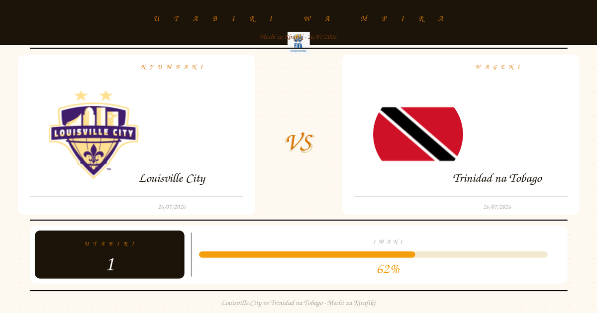 Utabiri: Louisville City vs Trinidad na Tobago | Mechi za Kirafiki | 26/07/2026