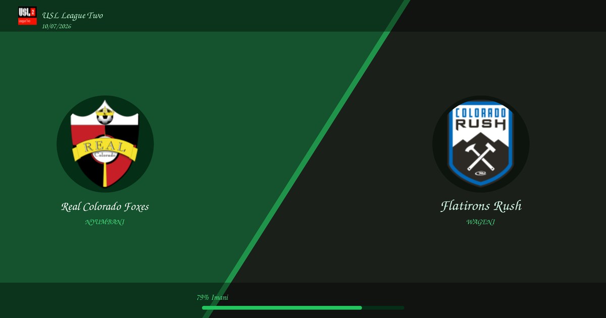 Real Colorado Foxes vs Flatirons Rush Utabiri na Uchambuzi | USL League Two | 10/07/2026