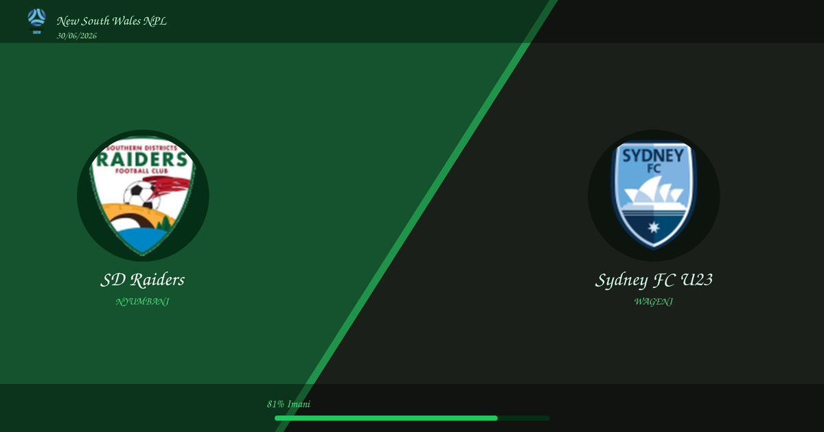 SD Raiders vs Sydney FC U23 Utabiri na Uchambuzi | New South Wales NPL | 30/06/2026