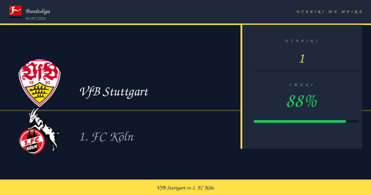 VfB Stuttgart vs 1. FC Köln — Utabiri | Bundesliga | 04/09/2026
